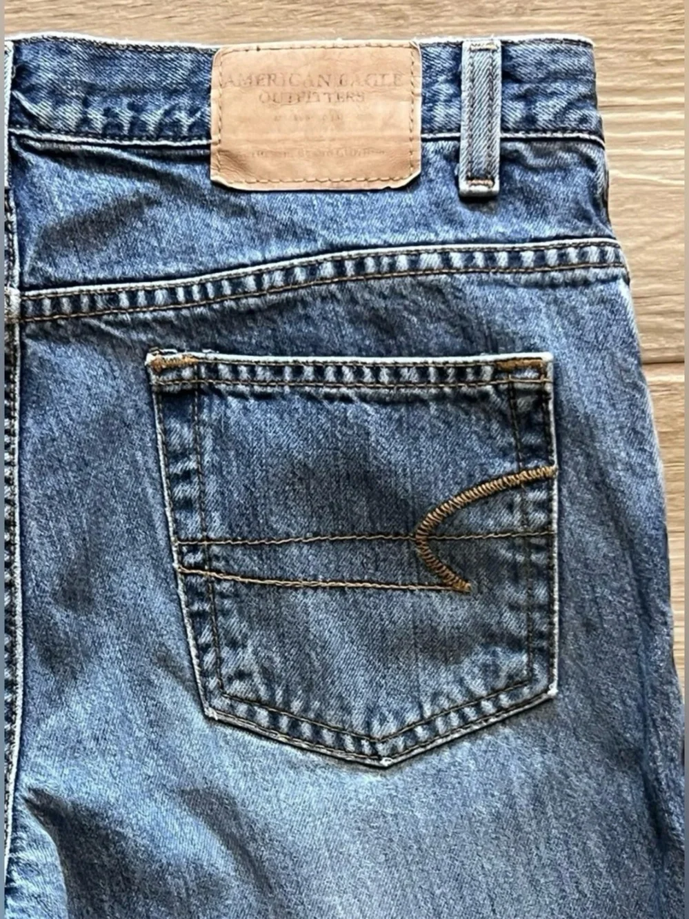 American Eagle Artist Jeans Size 4R Blue Bootcut Cotton Blend Rise Boho Y2K - Picture 4 of 10